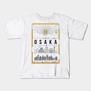 Osaka Minimal Lineal Poster Kids T-Shirt